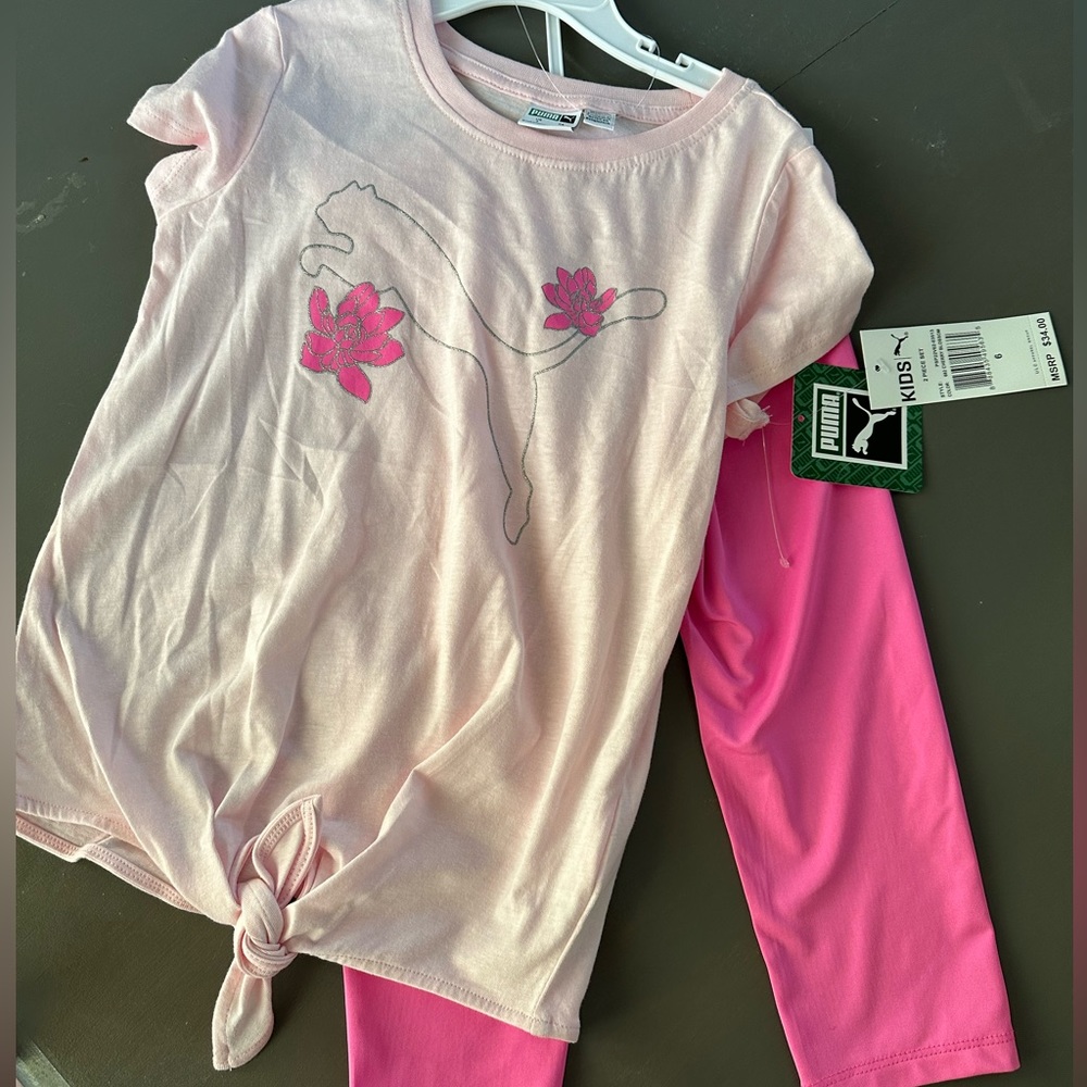 New girls size 6 Puma set